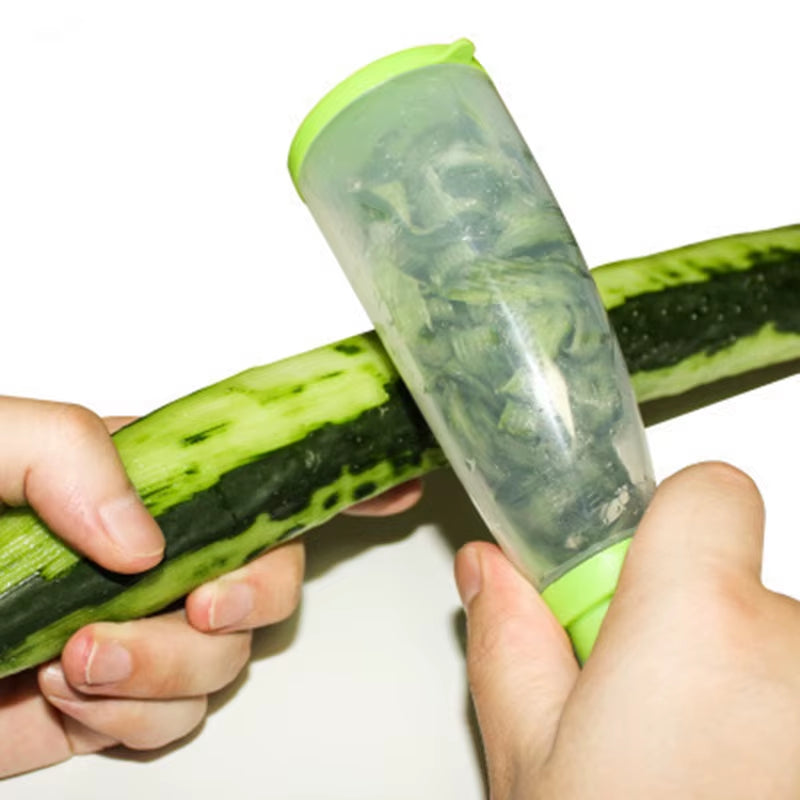 Multifunctional Stainless Steel Peeling Knife Storage Tube Anti-Splash Fruit Vegetable Peeler Supplies Household Kitchen Tools