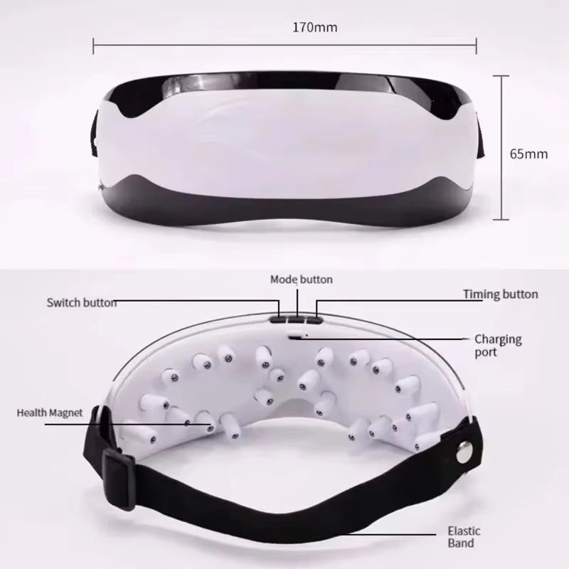 New Eye Massager Electric Silicone Magnetic Eye Massager Eye Care Instrument Eye Massager to Relieve Eye Fatigue Massager