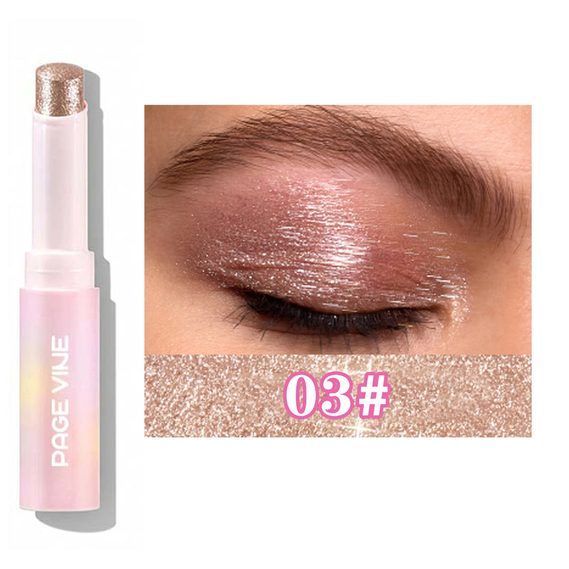 Jelly Eyeshadow Highlight Stick, Glitter Shimmer Long-Lasting High Pigment, Valentine'S Day Party Beach Travel Holiday