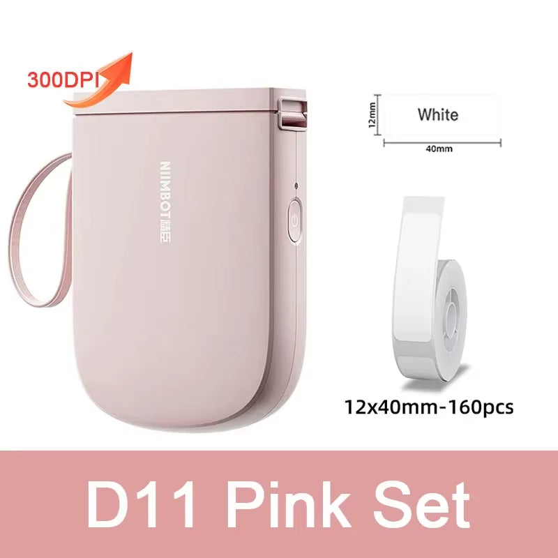 D110 Mini Portable Printer for Mobile Thermal Adhesive Label Printer for Stickers Pocket Labeling Maker Machine Wireless