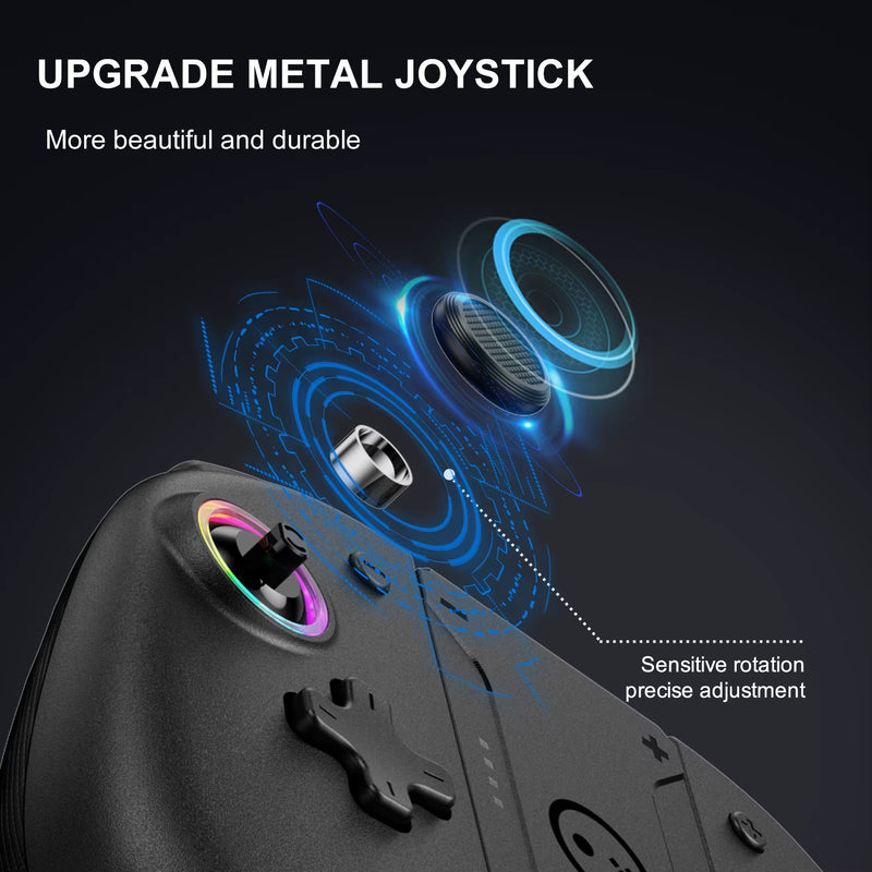 KS37 Meteor Light Wireless Joy-Pad for Switch/Switch OLED, with Programmable, 6-Axis Gyro, Turbo & Vibration