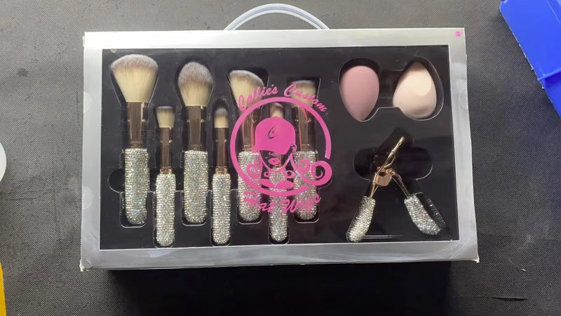 Makeup Brush Set Bundle PINK Set Bling Makeup Brushes