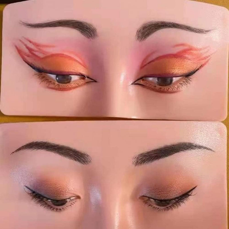 The Perfect Aid to Practicing Makeup Face Makeup Mannequin Silicone Practice, Makeup Practice Board Eyes, for Makeup Practice Training