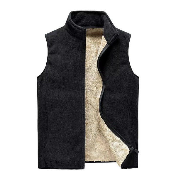 Lamb Cashmere Waistcoat for Men Brand Winter Jacket Men Vest Men Zipper Mens Jacket Sleeveless Casual Winter Waistcoat Men S-8XL