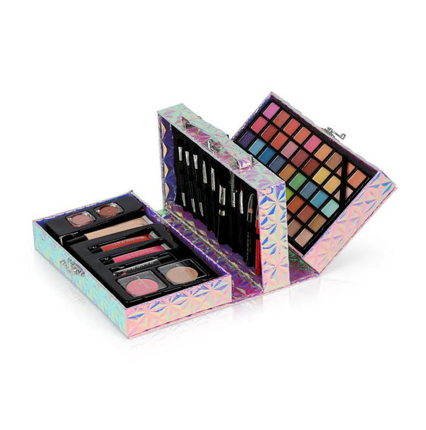 Holographic Makeup Case | Clean Girl Makeup Kit Y2K Gift Halloween Christmas Holiday Teen Tween Trendy Trending Sale Adult Colors Neutral