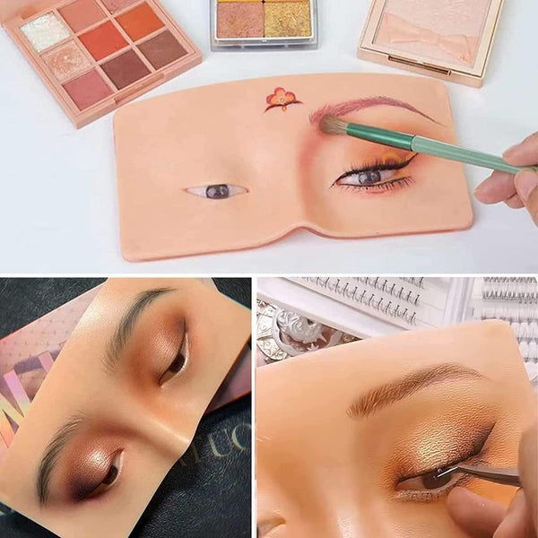 The Perfect Aid to Practicing Makeup Face Makeup Mannequin Silicone Practice, Makeup Practice Board Eyes, for Makeup Practice Training