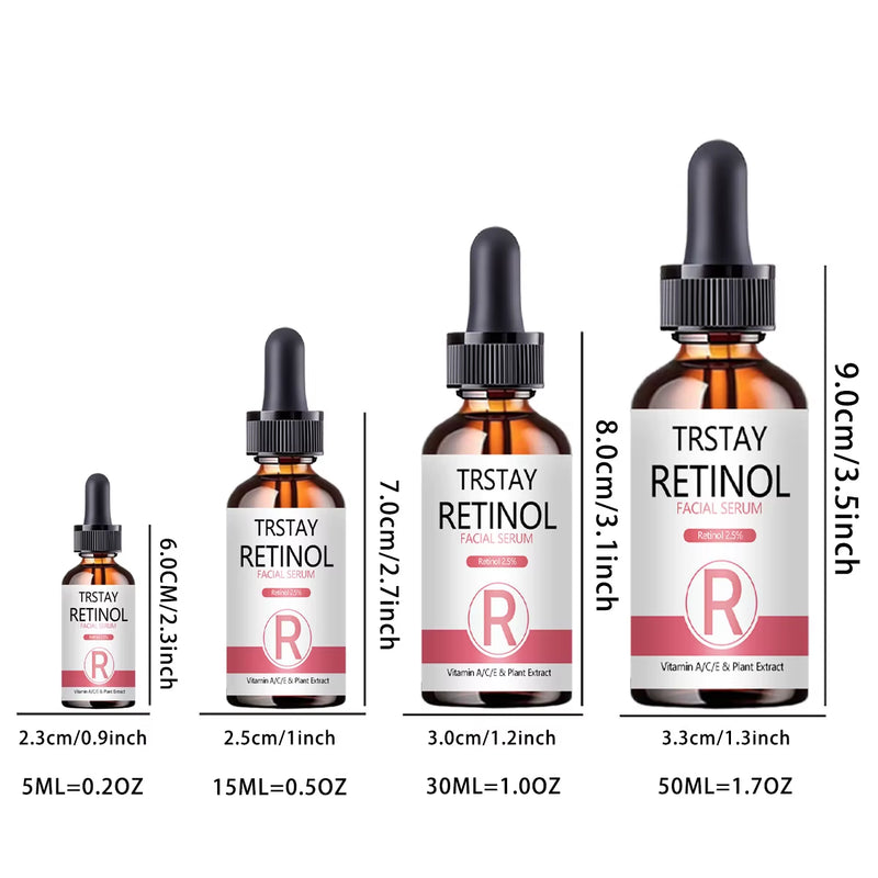 Retinol Face Serum 2.5% with Hyaluronic Acid anti Wrinkle Whitening Moisturizing Brightening Retinol Essence Skin Care