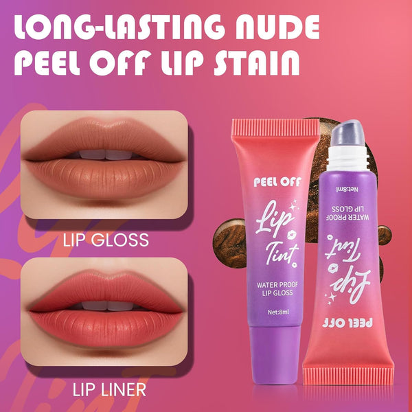 “Long-Lasting Matte Lip Tint – Waterproof Peel Off Stain”