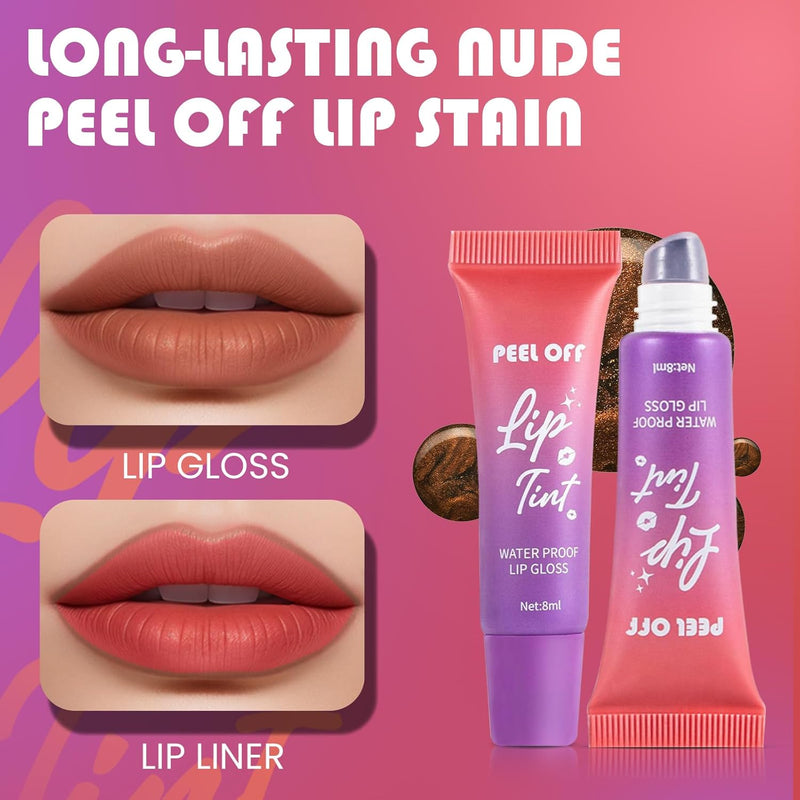 “Long-Lasting Matte Lip Tint – Waterproof Peel Off Stain”