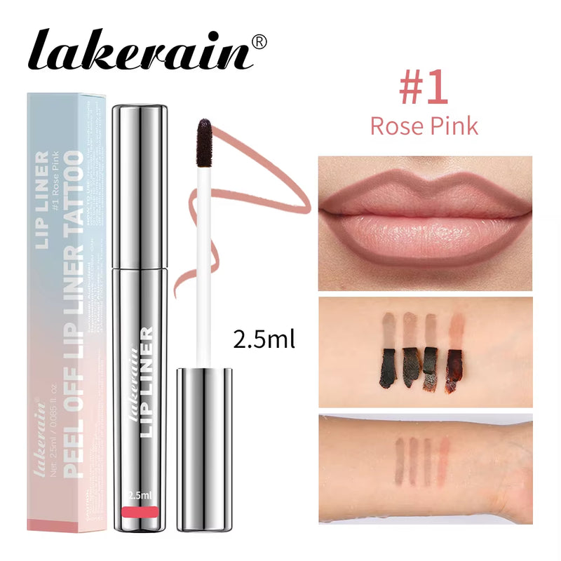 Lip Tint Peel off Lip Liner Tattoo Waterproof Long Lasting Matte Non-Stick Cup Lip Tint Sexy Red Contour Lips Makeup