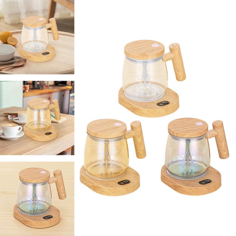 Electric Mixing Mug Multipurpose Heater Pad Coffee Mug Warmer for Coffee/Milk/Protein Powder High Speed 400Ml Self Stirring Cup