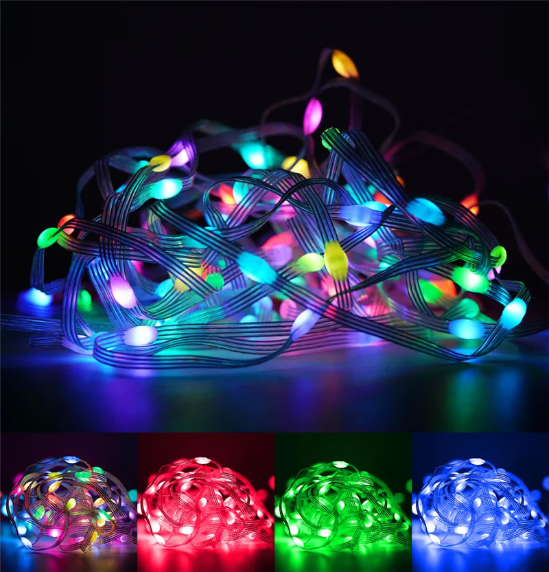 Halloween Lights 10M 100 LED Multicolor Christmas Tree Lights with Remote Dreamcolor Changing Halloween Lights USB 5V LED Lights