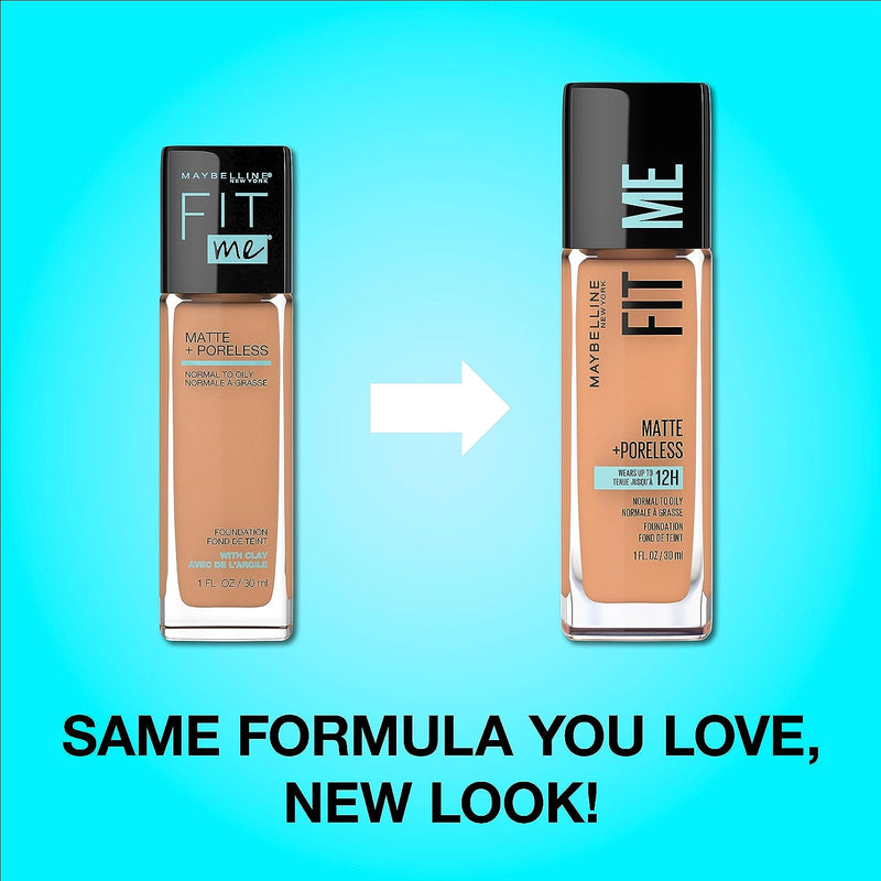 New York Fit Me Matte + Poreless Foundation Makeup, Ultra-Lightweight & New York Fit Me Loose Finishing Powder, Fair Light, 0.7 Oz.