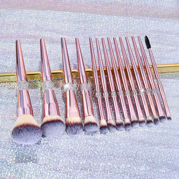 Makeup Brush Set Bundle PINK Set Bling Makeup Brushes