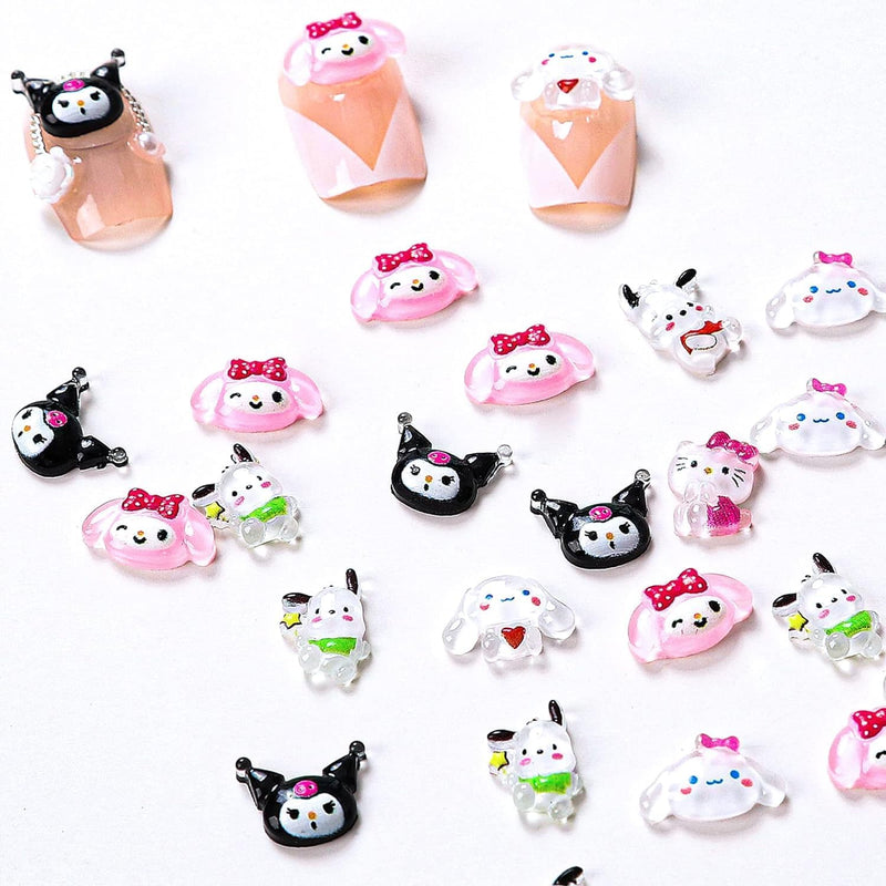 70Pcs Nail Charms, Kawaii Nail Charms 3D Nail Art Charms Flatback Resin Charms for DIY Nail Art Decorations Supplies