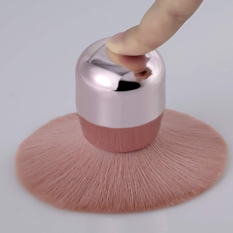 Powder Foundation Brush, Nail Art Dust Brush, Multi Purpose Make up Brush Perfect for Powder Liquid Cream Buffing Stippling Makeup Tools (Pink)