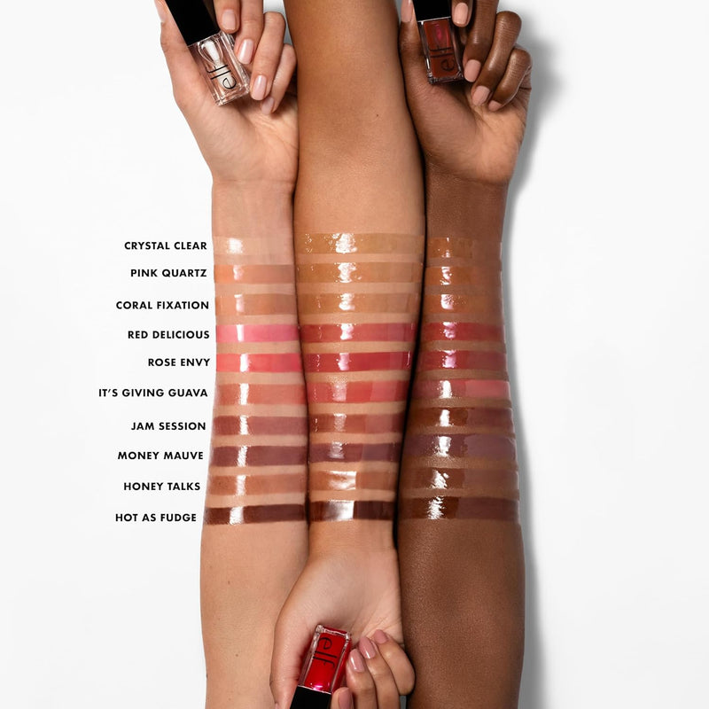 Glow Reviver Lip Oil, Nourishing Tinted Lip Oil for a High-Shine Finish, Infused with Jojoba Oil, Vegan & Cruelty-Free, Honey Talks