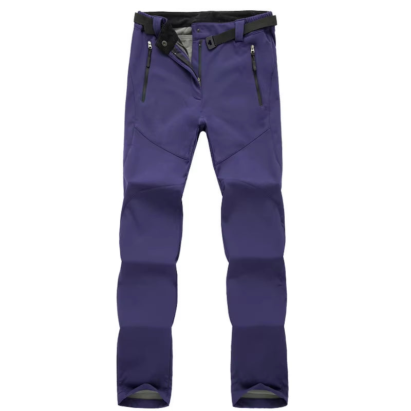 New Winter Womens Outdoor Pants Thick Fleece Softshell Sports Trousers Hiking Trekking Ski Waterproof Women Pants PM21