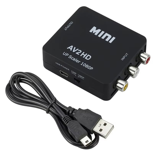 AV to Hdmi-Compatible Adapter 1080P Video Composite Converter Av2Hdmi-Compatible RCA to HDTV CVSB L R Video Scaler Converter Box