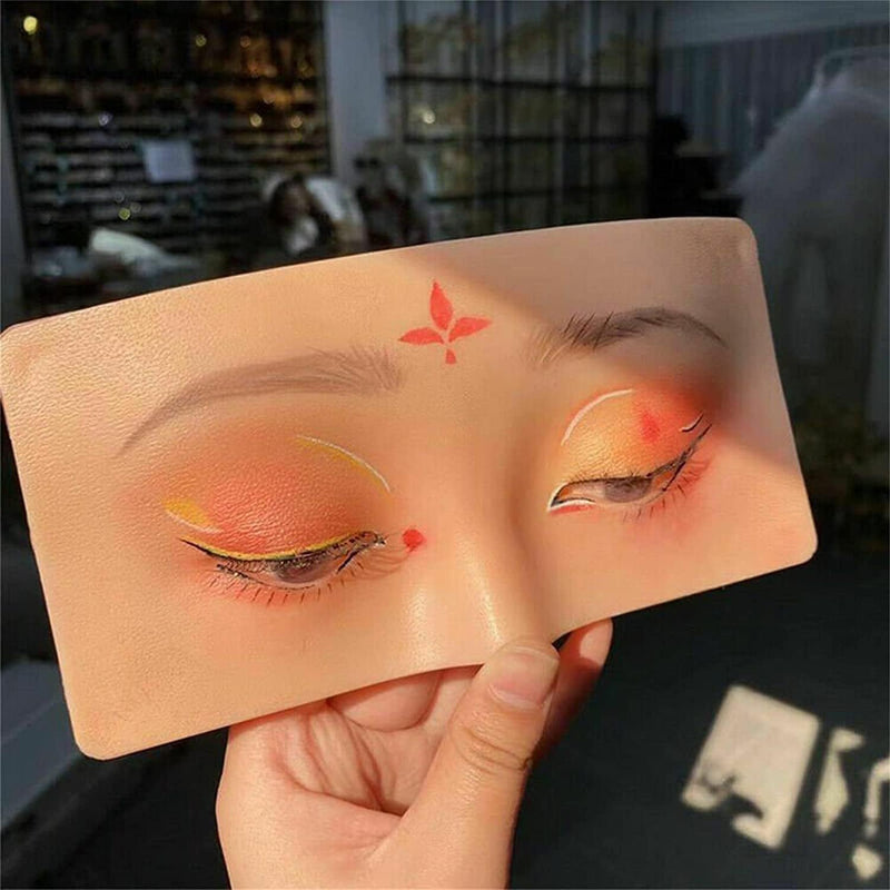 The Perfect Aid to Practicing Makeup Face Makeup Mannequin Silicone Practice, Makeup Practice Board Eyes, for Makeup Practice Training