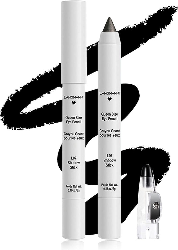 Black Highlighter Eyeshadow Stick Cream Eyeshadow Stick Naturally Long Lasting Eye Brightener Stick,Waterproof Eye Shadow Stick Highlighter Makeup Smooth Easy to Color-07