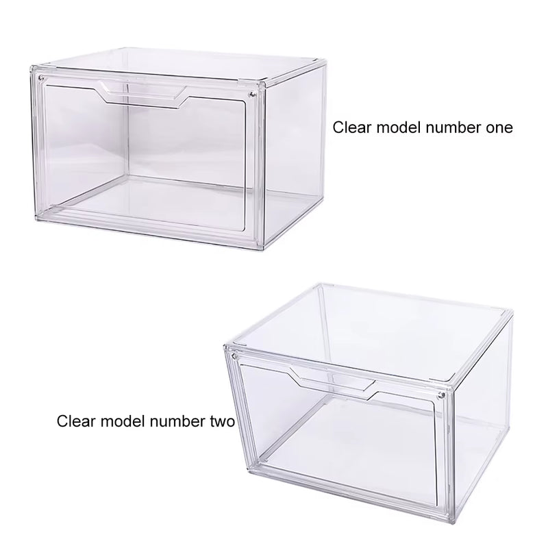 Acrylic Transparent Shoe Box Clear Shoe Organizer Stackable Sneaker Display Case Plastic Shoe Storage Box for Home Storage