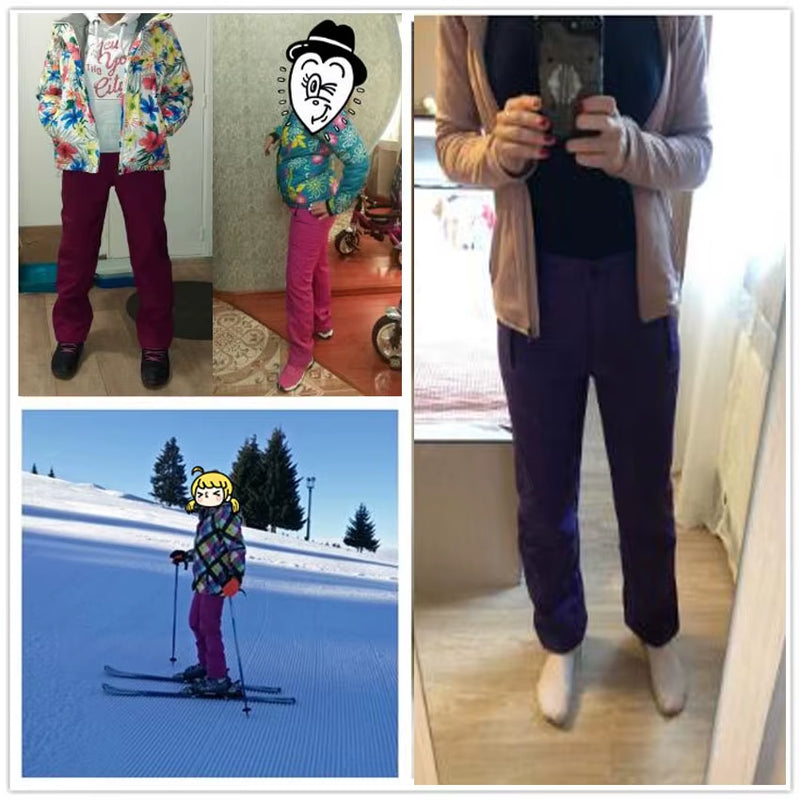 New Winter Womens Outdoor Pants Thick Fleece Softshell Sports Trousers Hiking Trekking Ski Waterproof Women Pants PM21