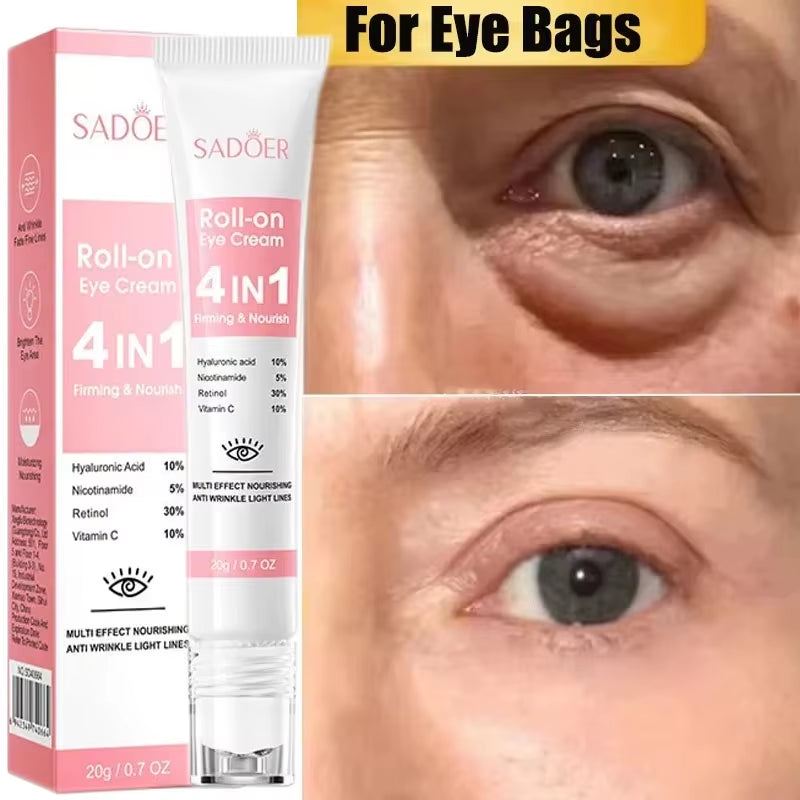 Instant Eye Bag Remove Cream Retinol Anti-Wrinkle Firming Skin Fade Fine Lines anti Dark Circle Puffiness Brighten Eye Skincare