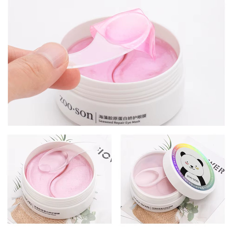 60Pc Seaweed Collagen Eye Patches under the Eyes Gel Patch for Edema Hydrogel Eye Patch from Dark Circles Patches Eye Mask Korea