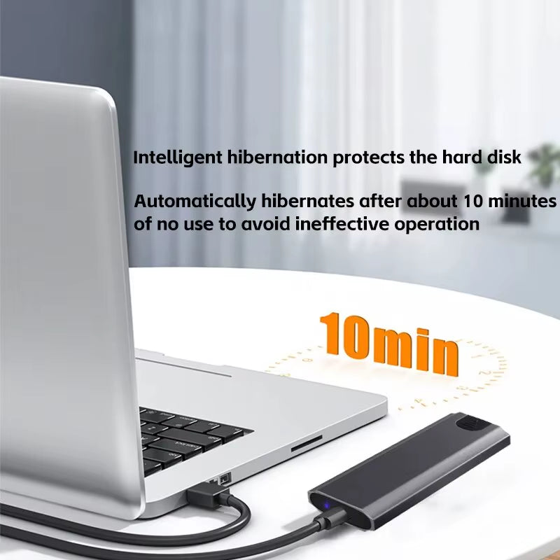 M2 Nvme SSD Case 10Gbps USB3.1 Enclosure Type C HDD Box Tool Free SATA M-Key B- Key Enclosure