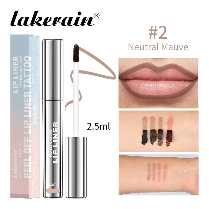 Lip Tint Peel off Lip Liner Tattoo Waterproof Long Lasting Matte Non-Stick Cup Lip Tint Sexy Red Contour Lips Makeup