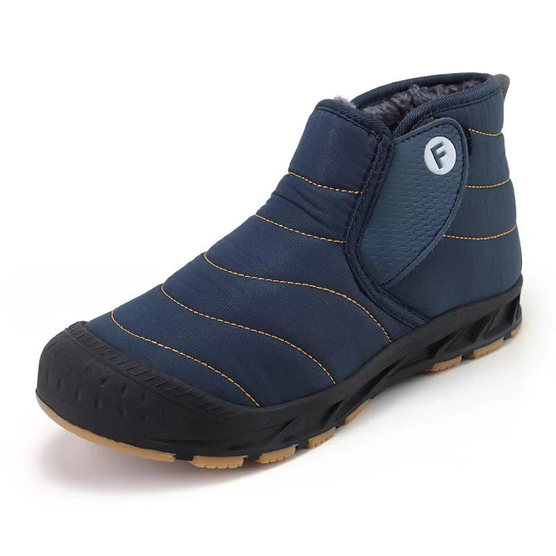 Winter Men Snow Boots Warm Fur Big Size 36-47 Unisex Ankle Boots Long Plush Outdoor Mens Sneakers Waterproof Male Casual Shoes