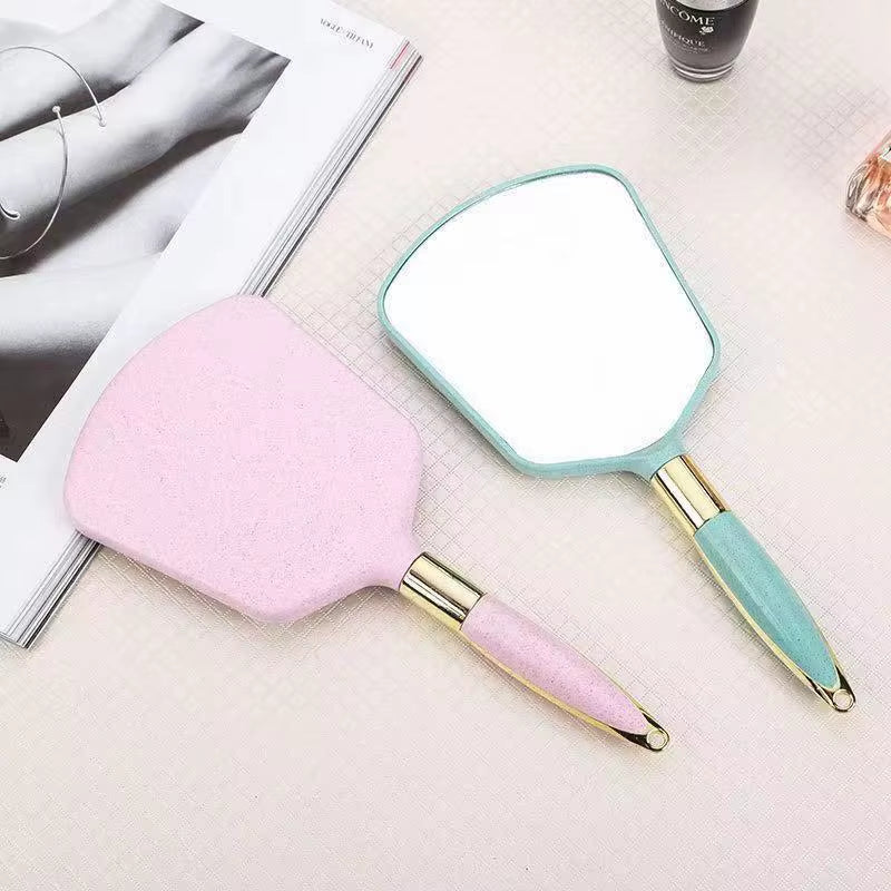 Lady Handheld Makeup Mirror Cosmetic Retro Mirror SPA Salon Makeup Birthday Gifts Female Portable Makeup Tools