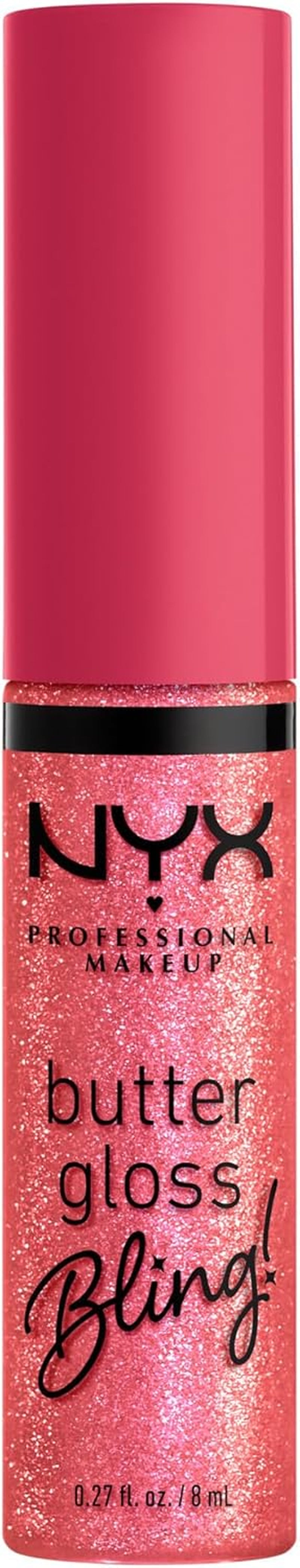 , Butter Gloss Bling, Non-Sticky, High Shine, Universally Flattering, 8 Ml - She Got Money (Shimmery Pink)