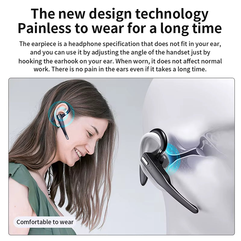 Earhook Wireless Headphones Hifi Bass Stereo Music Business Bluetooth Headphones Earphone Bluetooth Headset for Phone