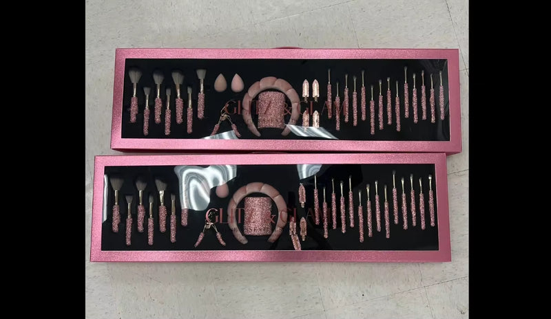 Makeup Brush Set Bundle PINK Set Bling Makeup Brushes