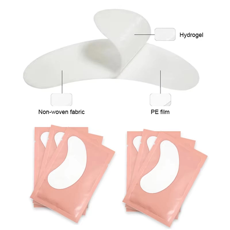 50Pairs/Lots Eye Patches Eyelash Extension under Eye Pads Hydrogel Patches for Extension Padding for Eyelash Extension Makeup