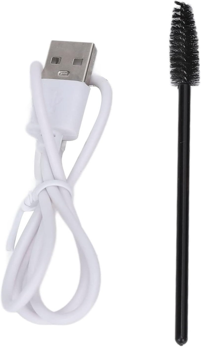 Clip-On Electric Eyelash Curler, 3 Temp Levels, Heated Comb, Clip Type, USB Rechargeable, ABS Material, Includes Eyebrow Comb, USB Cable