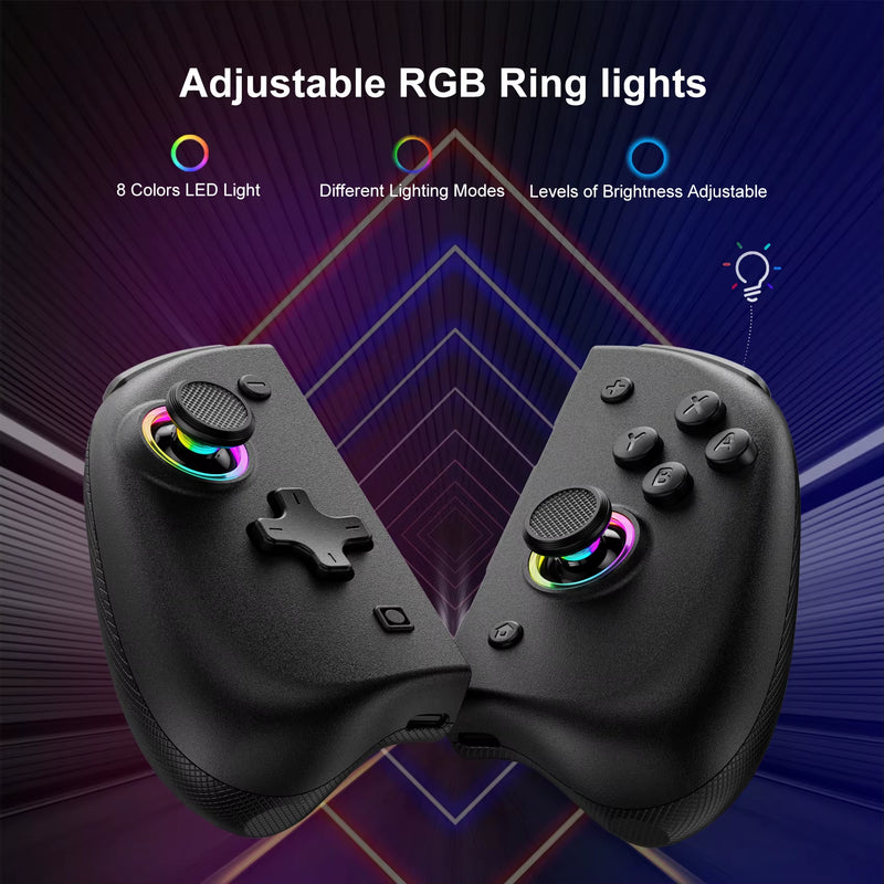 KS37 Meteor Light Wireless Joy-Pad for Switch/Switch OLED, with Programmable, 6-Axis Gyro, Turbo & Vibration