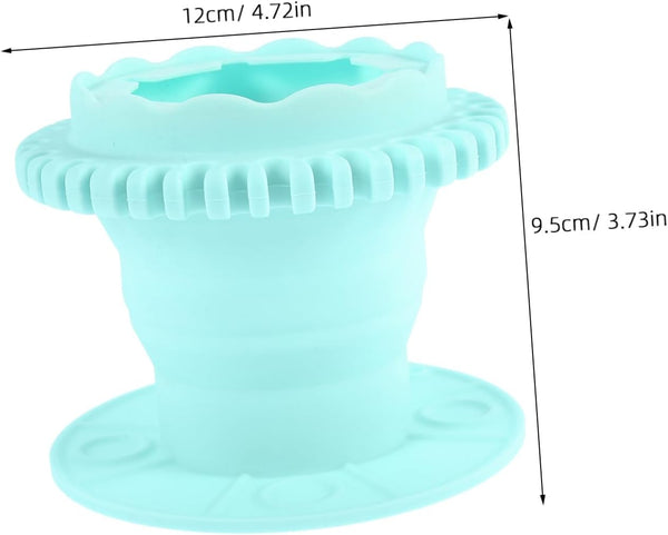 Foldable Silicone Makeup Brush Cleaner Cup Makeup Cleaning Container for Travel and Home Use