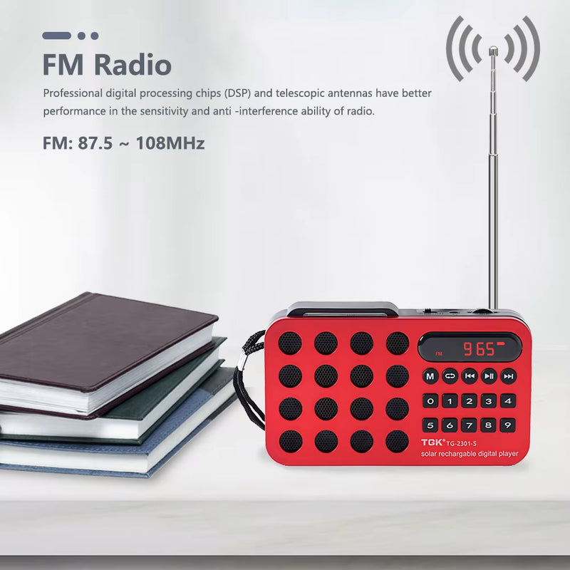 Solar Bluetooth Radio | Portable FM Receiver Radio |  Kellyzbeauty