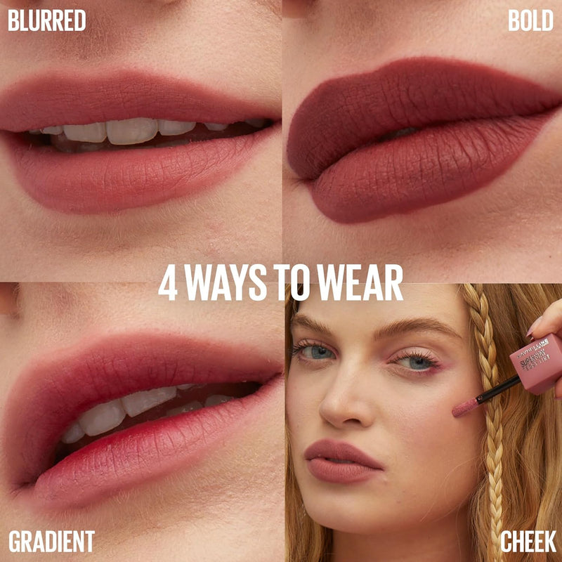 Teddy Tint, Lip Stain, Soft Lip Tint, Light Feel, 12Hr Wear, Sheer or Blurred Finish, Knee High