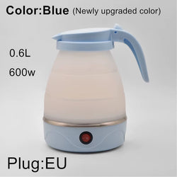 220V 0.6L Mini Folding Kettle Portable Water Heater 600W Silicone Compression Electric Kettle Home Kettle Easy to Travel