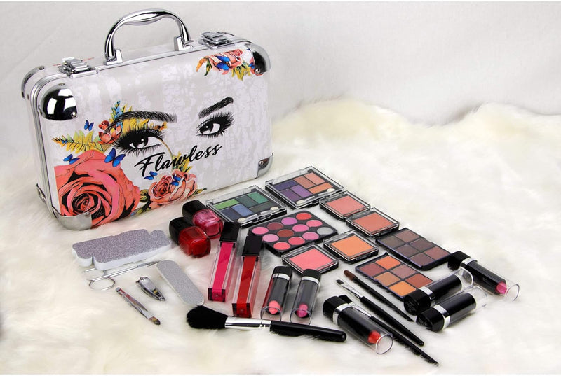 61Pcs Makeup Gift Set with Extendable Trays and Mirror - Vmk1506, Flawless 2 Pounds