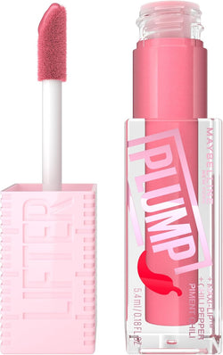 Lifter Gloss Lifter Plump, Plumping Lip Gloss with Chili Pepper and 5% Maxi-Lip, Blush Blaze, Sheer Pale Pink, 1 Count