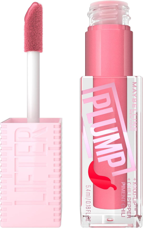 Lifter Gloss Lifter Plump, Plumping Lip Gloss with Chili Pepper and 5% Maxi-Lip, Blush Blaze, Sheer Pale Pink, 1 Count
