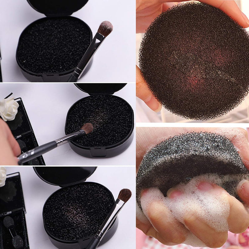 3 Boxes Makeup Brush Cleaner Sponge Set Travel Quick Color Removal Dry Make up Brushes Cleaning Sponges for Eye Shadow Blush Brush