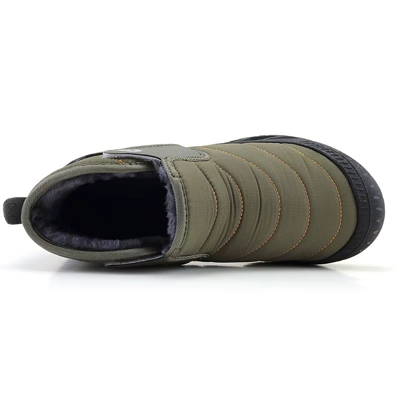 Winter Men Snow Boots Warm Fur Big Size 36-47 Unisex Ankle Boots Long Plush Outdoor Mens Sneakers Waterproof Male Casual Shoes