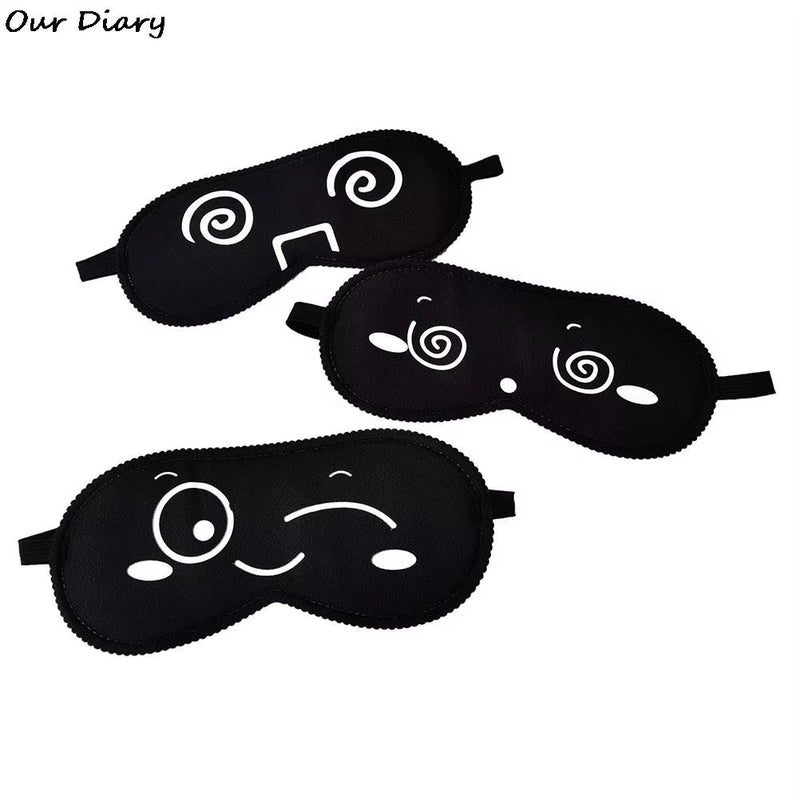 1Pc Sleeping Eye Mask Black Eye Shade Sleep Mask Black Mask Bandage on Eyes for Sleeping Emotion Sleep Mask