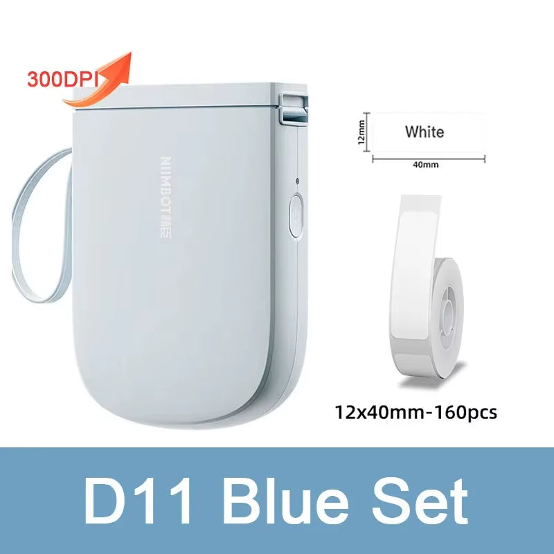D110 Mini Portable Printer for Mobile Thermal Adhesive Label Printer for Stickers Pocket Labeling Maker Machine Wireless